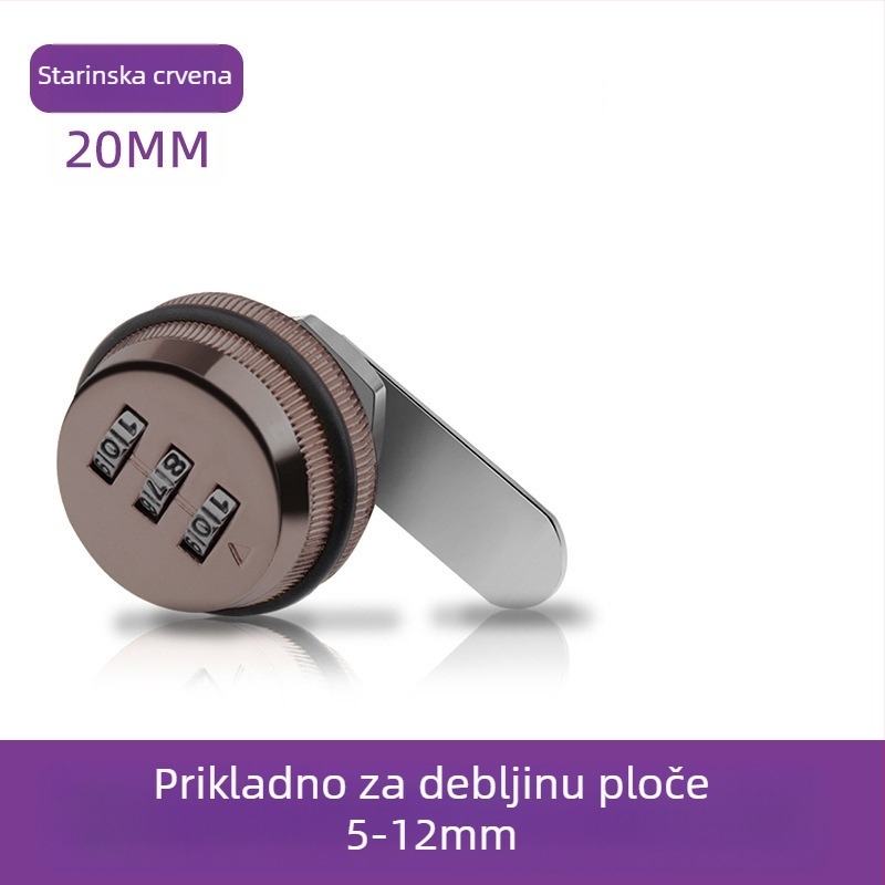 Brava za ormarić s kodom Jia Shundi, model 006, od cinkove legure, za ormariće i uredske stolove