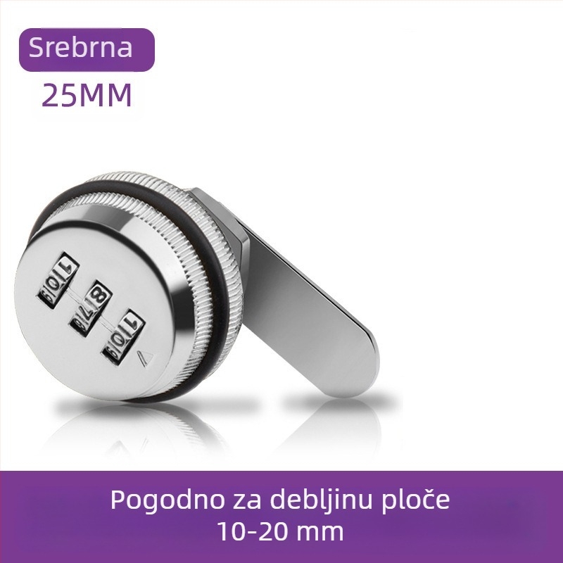 Brava za ormarić s kodom Jia Shundi, model 006, od cinkove legure, za ormariće i uredske stolove