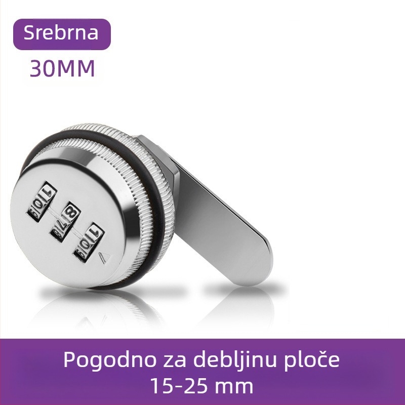 Brava za ormarić s kodom Jia Shundi, model 006, od cinkove legure, za ormariće i uredske stolove