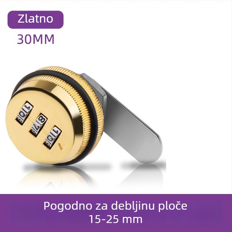 Brava za ormarić s kodom Jia Shundi, model 006, od cinkove legure, za ormariće i uredske stolove
