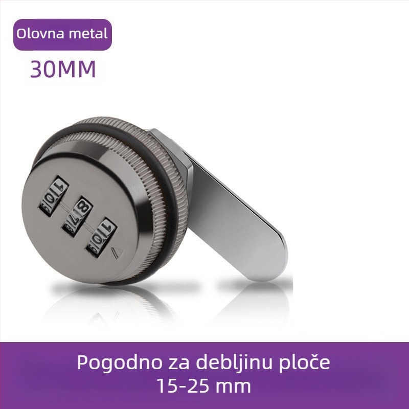 Brava za ormarić s kodom Jia Shundi, model 006, od cinkove legure, za ormariće i uredske stolove