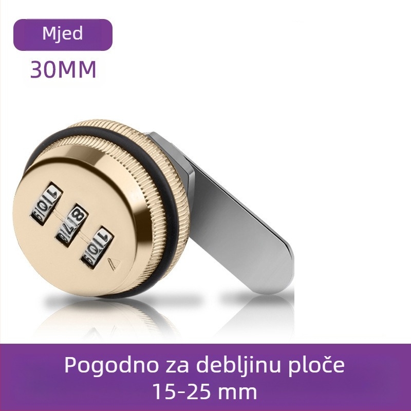Brava za ormarić s kodom Jia Shundi, model 006, od cinkove legure, za ormariće i uredske stolove