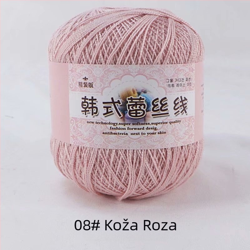 Čipkasti konac za kukičanje, verzija 8 lace, 7s pređa, 1 niti, grupna pređa