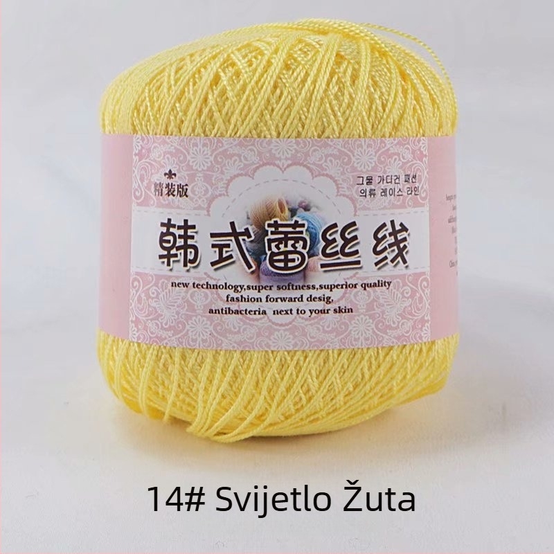 Čipkasti konac za kukičanje, verzija 8 lace, 7s pređa, 1 niti, grupna pređa