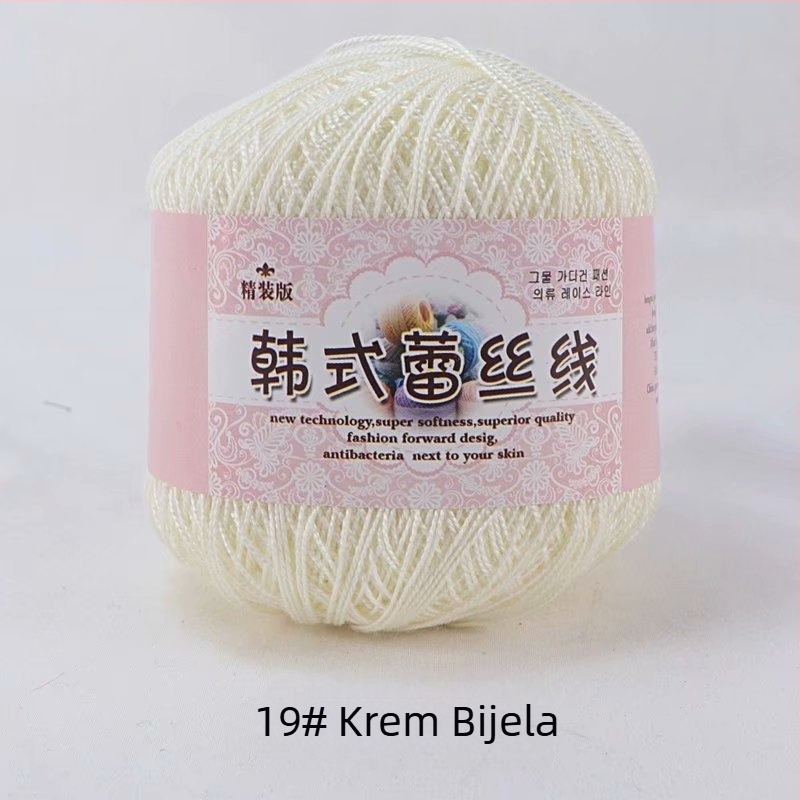 Čipkasti konac za kukičanje, verzija 8 lace, 7s pređa, 1 niti, grupna pređa