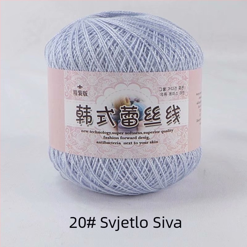 Čipkasti konac za kukičanje, verzija 8 lace, 7s pređa, 1 niti, grupna pređa