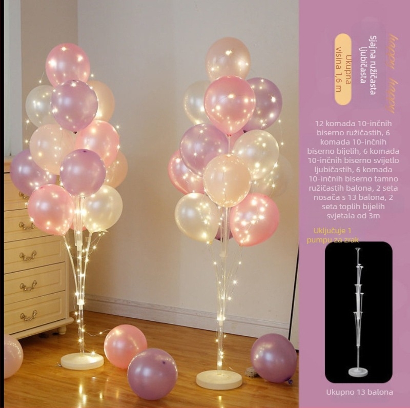 Premium stalne balonske kolone za dekoraciju događaja – idealne za inauguracije, rođendane, mature i školske aktivnosti; Materijal: plastika; Pakiranje: uključeno; Bez prilagodbe; Uvoz: ne; IP odobrenje: ne