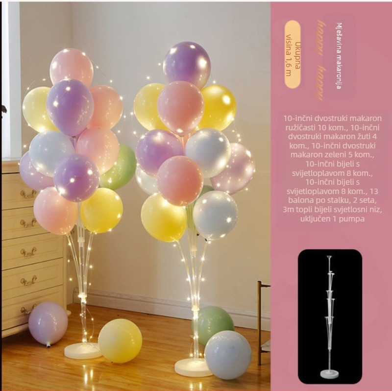 Premium stalne balonske kolone za dekoraciju događaja – idealne za inauguracije, rođendane, mature i školske aktivnosti; Materijal: plastika; Pakiranje: uključeno; Bez prilagodbe; Uvoz: ne; IP odobrenje: ne