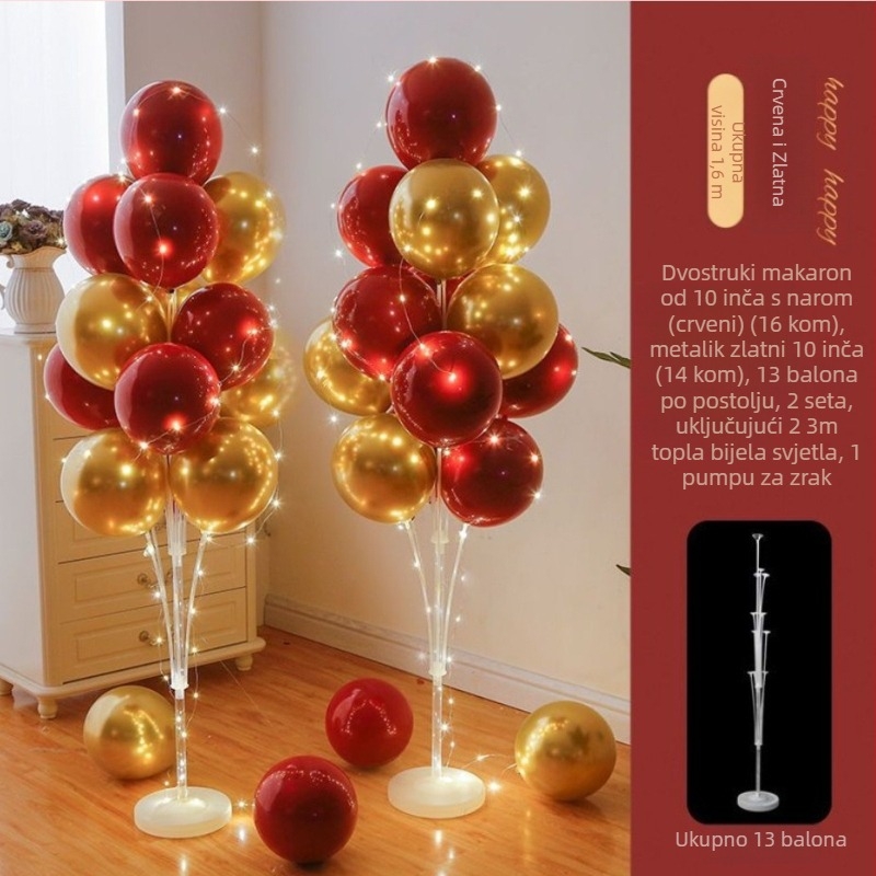 Premium stalne balonske kolone za dekoraciju događaja – idealne za inauguracije, rođendane, mature i školske aktivnosti; Materijal: plastika; Pakiranje: uključeno; Bez prilagodbe; Uvoz: ne; IP odobrenje: ne