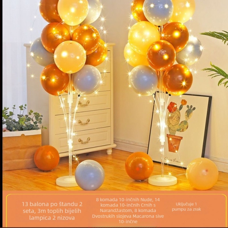 Premium stalne balonske kolone za dekoraciju događaja – idealne za inauguracije, rođendane, mature i školske aktivnosti; Materijal: plastika; Pakiranje: uključeno; Bez prilagodbe; Uvoz: ne; IP odobrenje: ne