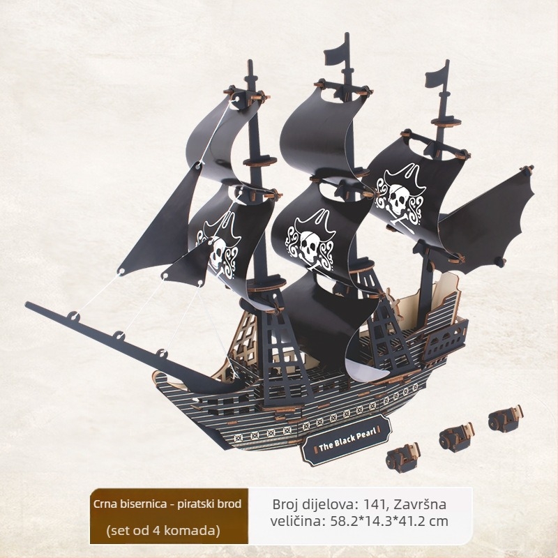 Nanhu Crveni Brod, Drveni 3D Puzzle Model Kit, DIY, s mogućnošću OEM logotipa