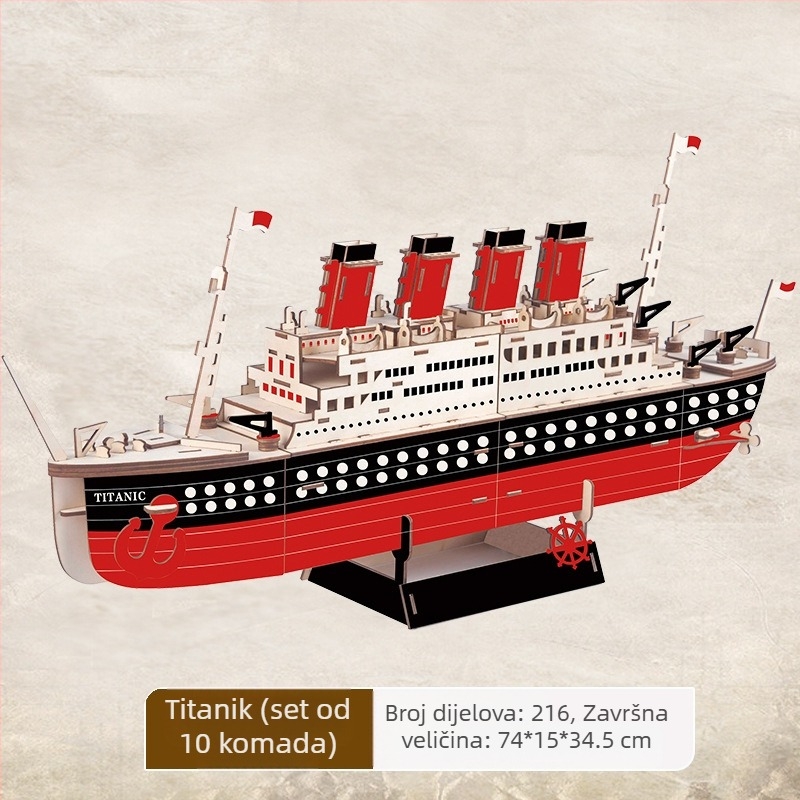 Nanhu Crveni Brod, Drveni 3D Puzzle Model Kit, DIY, s mogućnošću OEM logotipa