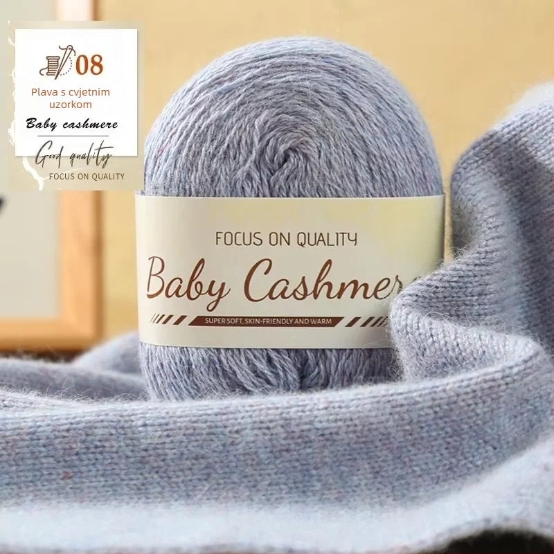 DIY šal od kašmira — ručno pleteno, srednje debela pređa