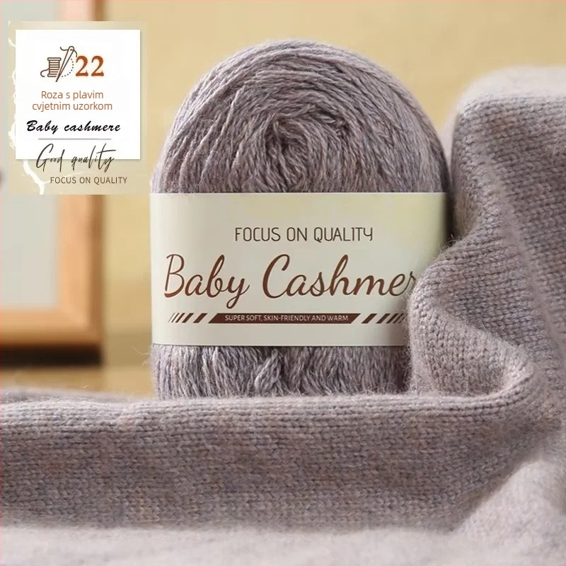 DIY šal od kašmira — ručno pleteno, srednje debela pređa