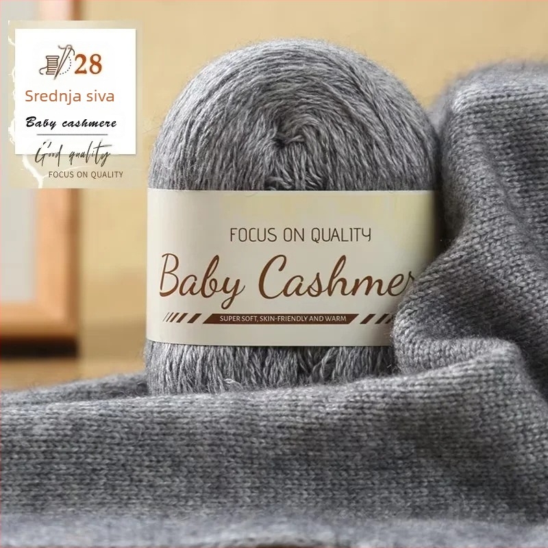 DIY šal od kašmira — ručno pleteno, srednje debela pređa