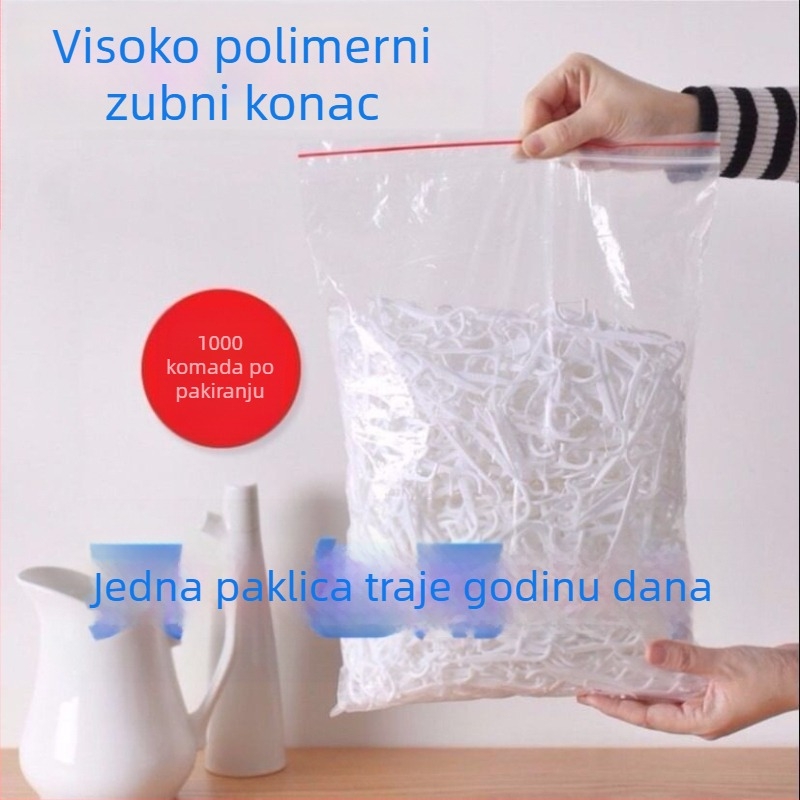 Štapić za zubnu nit – ultra tanak, u obliku luka, dvostruko krajnji, 30–50 komada, 80–100 vrećica u pakiranju