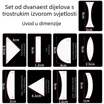 Liuxin Magnetski privlačni izvor svjetla, 12-dijelni set za optičke eksperimente iz fizike za srednju školu