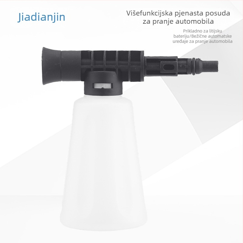 Bežični auto-perivač s litijskom baterijom, konusni spremnik pjene (Model S1), glava pištolja od inženjerskih plastika, tijelo pištolja od inženjerskih plastika; prilagodba obrade: Da; pogodno za vozila s litijskom baterijom; težina 0,65 kg