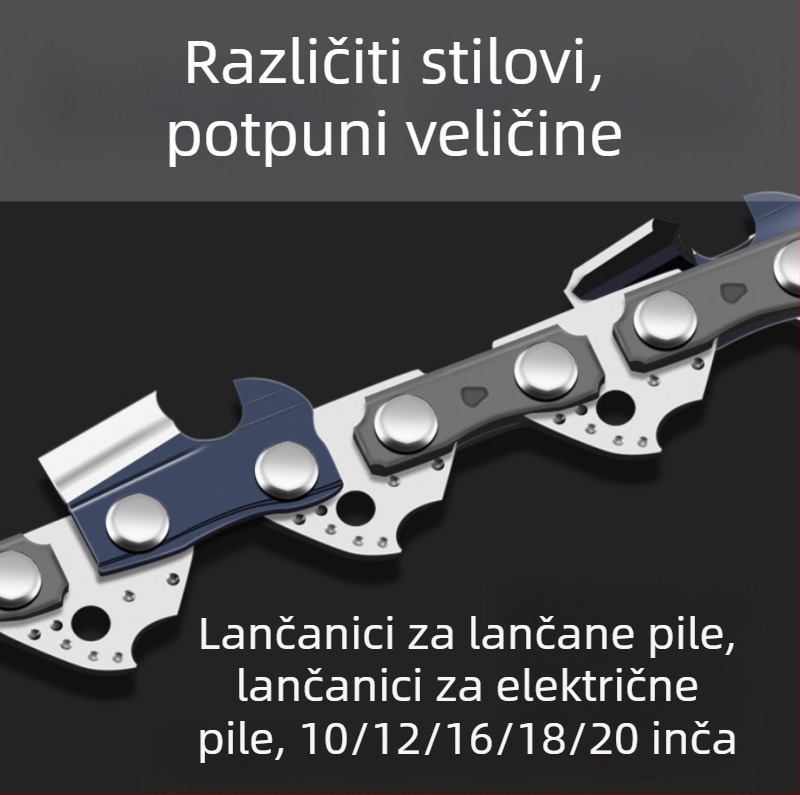 Deto lanac za lančanu pilu — kompatibilan s raznim modelima pila, tvrdoća zuba 8 HRC, za benzinsku pilu