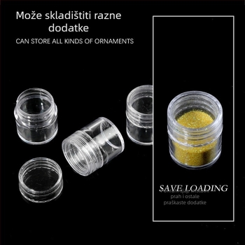 30-komponentna neovisna okrugla kutija za pohranu nakita i alata za nokte, visokokvalitetni prozirni prikaz, neto težina 335 g, podrijetlo Guangzhou
