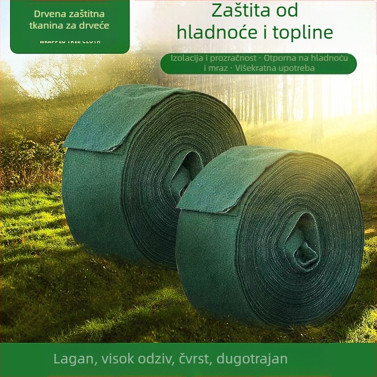 Set za omatanje stabala za vrt s užetom za omatanje, poliester, zaštita od mraza i vjetra za voćke i grmlje
