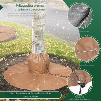 Model 44632: Netkani materijal – omot za izolaciju korijena biljke sa remenom za stezanje i Velcro zatvaračem