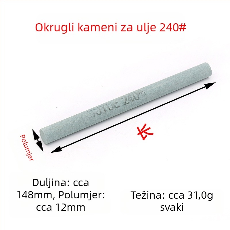 Soochow Mill Silicij-karbid oli kamen trak za poliranje – kružni/trojkutni oblik, za jade, jadeit, ahat, jantar i metalni nefrit