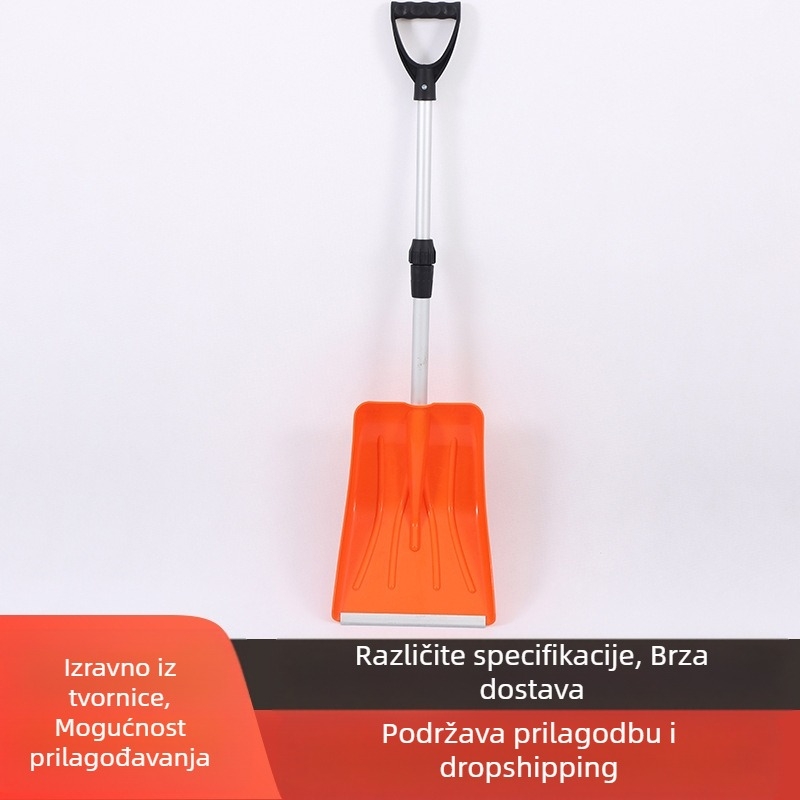 Automobilska lopata za snijeg s plastičnom oštricom i aluminijskim bridom za vanjsku upotrebu