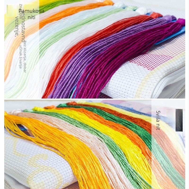 Križni vez – Svečani uzorak, Potpuna izvezenost, Za dnevni boravak, Ručno izrađeno