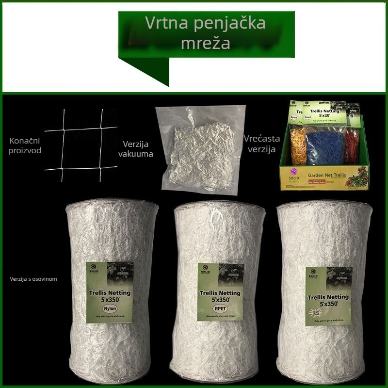 Nylon mreža za penjanje biljaka za vanjsku upotrebu – vrtni pribor za penjanje