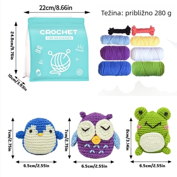 Set materijala za kukičanje - poluworsted pređa, skupna vlakna, ručno pleteno, DIY, brend csxh