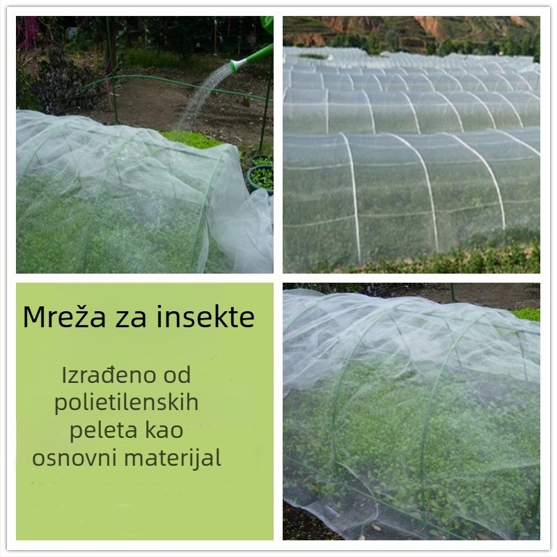 40-mrežna zaštitna mreža od polietilenena za plastenik i kućnu njegu vrta; štiti usjeve od štetnika i bolesti.