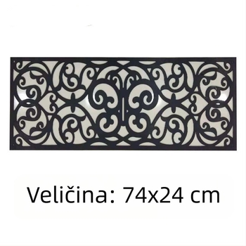 Gumeni stubišni mat s geometrijskim uzorkom, kvadratnog oblika, moderni minimalistički stil