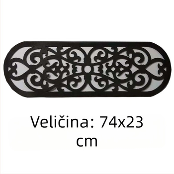 Gumeni stubišni mat s geometrijskim uzorkom, kvadratnog oblika, moderni minimalistički stil