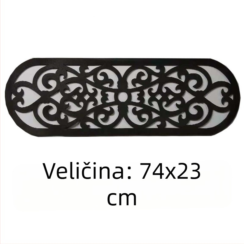 Gumeni stubišni mat s geometrijskim uzorkom, kvadratnog oblika, moderni minimalistički stil