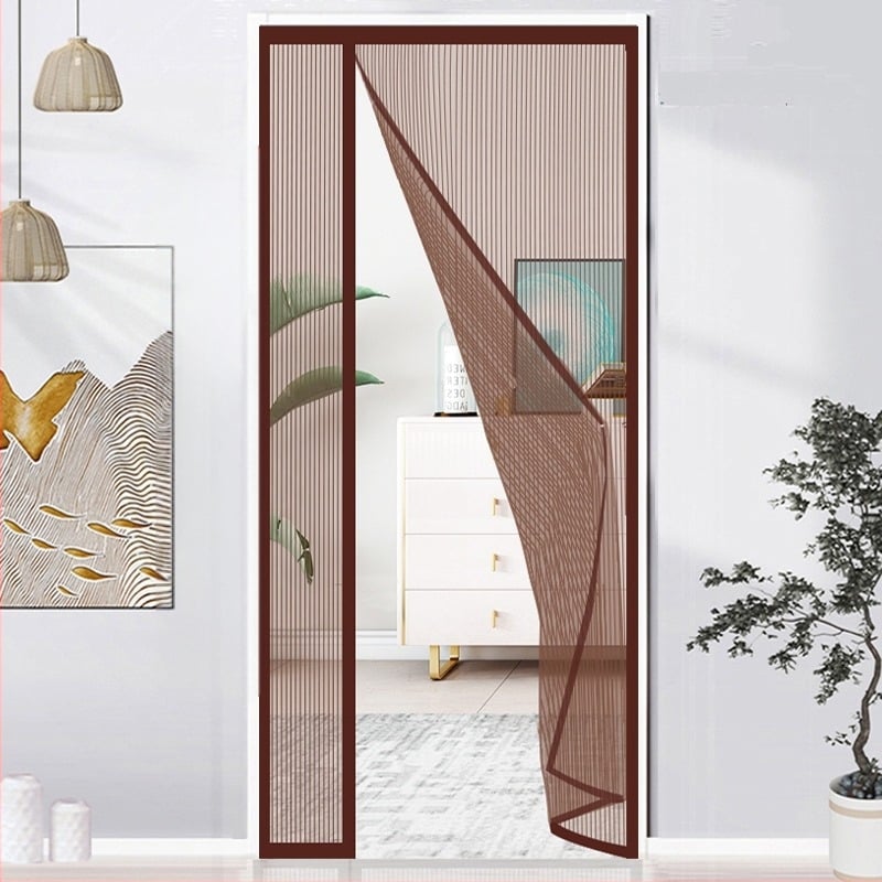 Zaslon protiv komaraca za vrata s dijamantnom mrežom, bočno otvaranje, magnetsko zatvaranje, spavaća soba, zavjesa za vrata s Velcro-om