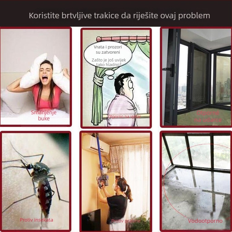 Hongfu silikonizirana brtvila za prozore – otporno na vjetar, prašinu i zvuk; otpornost na habanje, starenje i koroziju