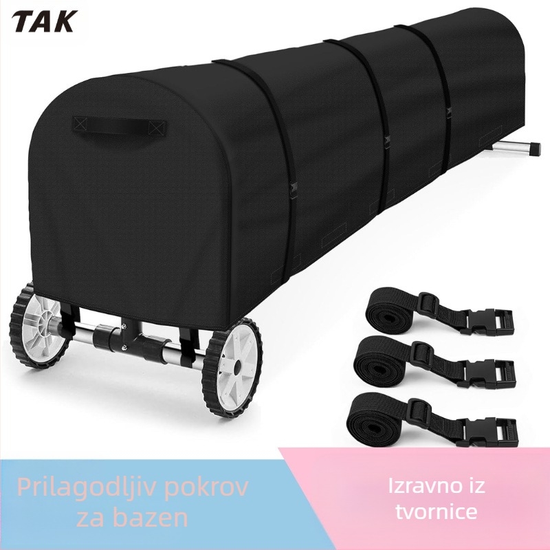 Poklopac navijača za bazen sa solarnim rolerom – 600D Oxford tkanina, moderan jednostavan stil