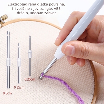 Prilagodljivi alat za punch needle s višestrukim iglama i cijevi; Brand: airo; Uvoz: Ne; Logo: Ispisano