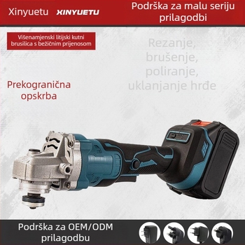 Bežična kutna brusilica s litijskom baterijom, prijenosna, kompaktna, brušenje i poliranje