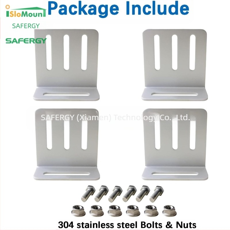 Držač za montažu solarnih ploča na ravnom krovu RV-a i jahte – aluminijska legura, podesivi Z-oblik, sukladnost s AS/NZS 1170.2, masa 0,052 kg, završna obrada: mala anodizacija