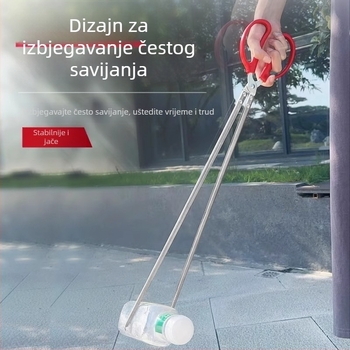 Dugi čelični kliješta za hvatanje otpada i drva – protuklizna, pogodna za ruralna kućanstva, sanitarne radnike i čišćenje obala