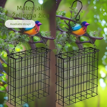 Dilu metalna hranilica za ptice s lančanim kukom za vanjski vrt