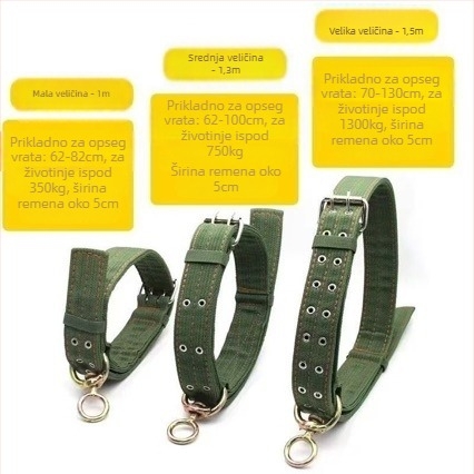 Kravlji vratni ovratnik s pojačanim dizajnom, uzda za vrat i uzgoj, univerzalno za uzgoj