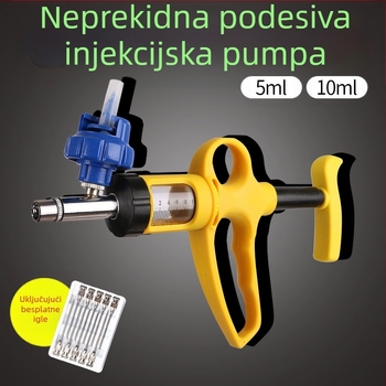 Veterinarska kontinuirana štrcaljka s kateterom tipa bočice za vakcinaciju goveda