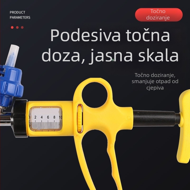 Veterinarska kontinuirana štrcaljka s kateterom tipa bočice za vakcinaciju goveda