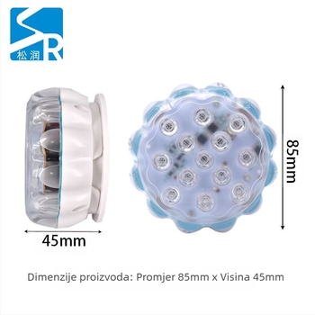 Potopna LED svjetiljka s daljinskim upravljanjem, 5V ulaz, 13 LED dioda, IP68 vodootporna, životni vijek 30.000 sati, za akvarije i vodene ukrase