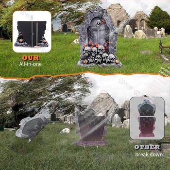 Halloween znak groba za dvorište, vodootporan, otporan na vlagu, UV otporan