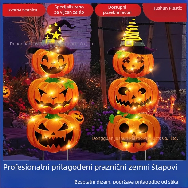 PP šuplja ploča – Halloween natpis za travnjak, vanjska dekoracija za proslavu, vodootporna, UV-otporna, otporna na blijedenje; prilagođene crteže, besplatan dizajn, provjera uzorka