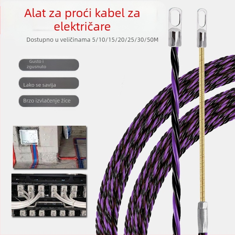 Alat za provlačenje kablova za električare, trožilni dizajn